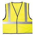 Msa Safety SAFETY WORKS Safety Vest, OneSize, Polyester, Lime Green, HookandLoop Closure SWX00262-02